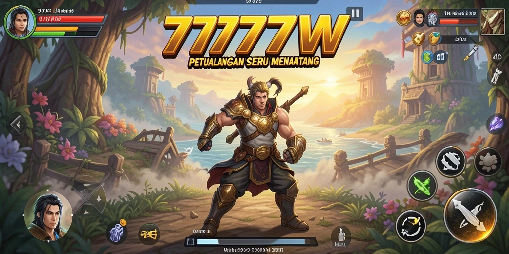 Tangkapan layar menunjukkan gameplay menegangkan dalam 7777W.