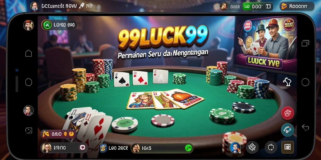 Tampilan gameplay Poker memikat di 99LUCK99, penuh strategi dan keseruan.