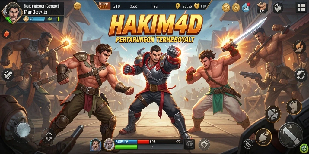 Tangkapan layar menampilkan aksi intens dan strategi dalam HAKIM4D Battle Royale.