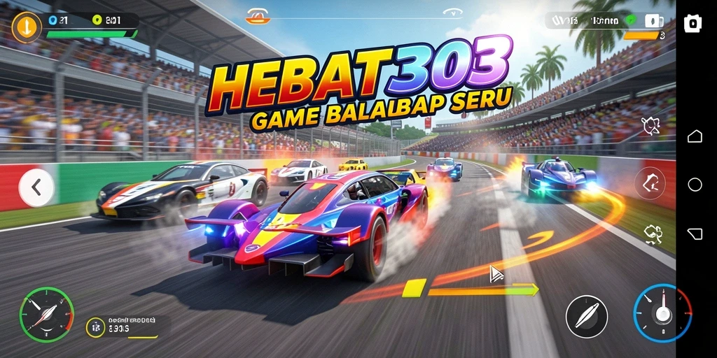 Tangkapan layar gameplay HEBAT303 dengan aksi balap yang menegangkan.