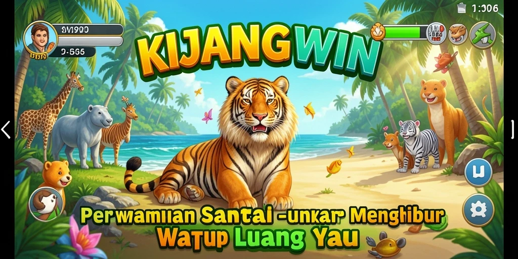 Tangkapan layar gameplay KIJANGWIN dengan karakter yang lucu dan tantangan menarik.