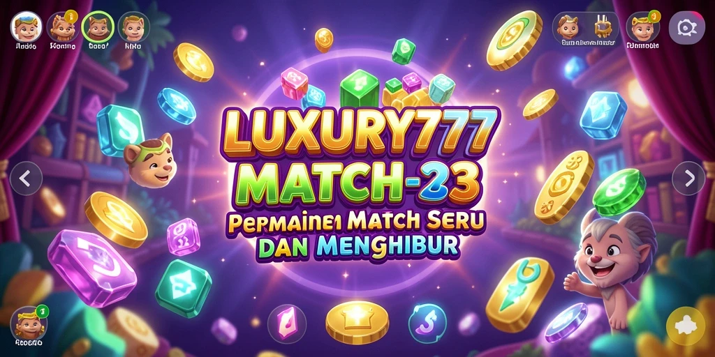 Tampilan gameplay seru dari LUXURY777 dalam genre Match-3.