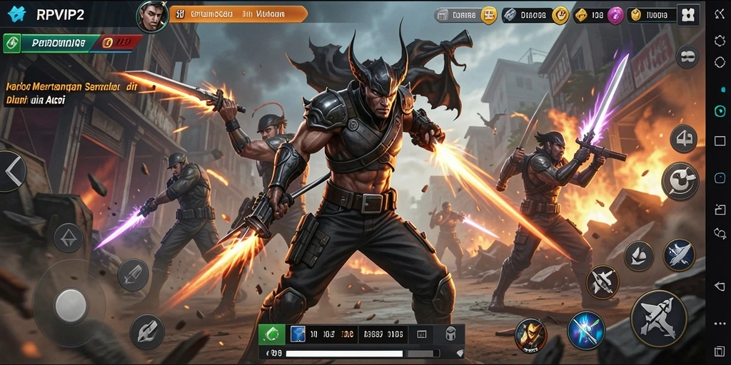 Screenshot menampilkan aksi seru dalam gameplay RPVIP2.
