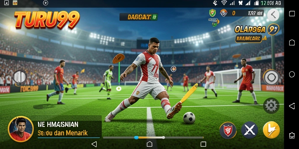 Screenshot TURU99 menampilkan gameplay olahraga yang mendebarkan.