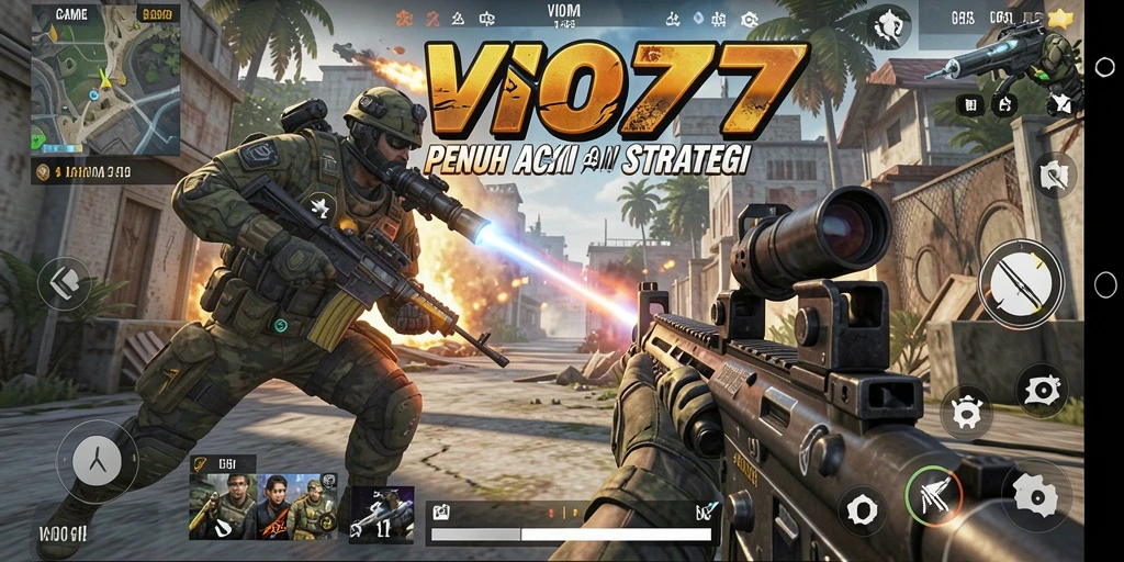 Tampilan gameplay intens dari VIO77 dalam aksi.