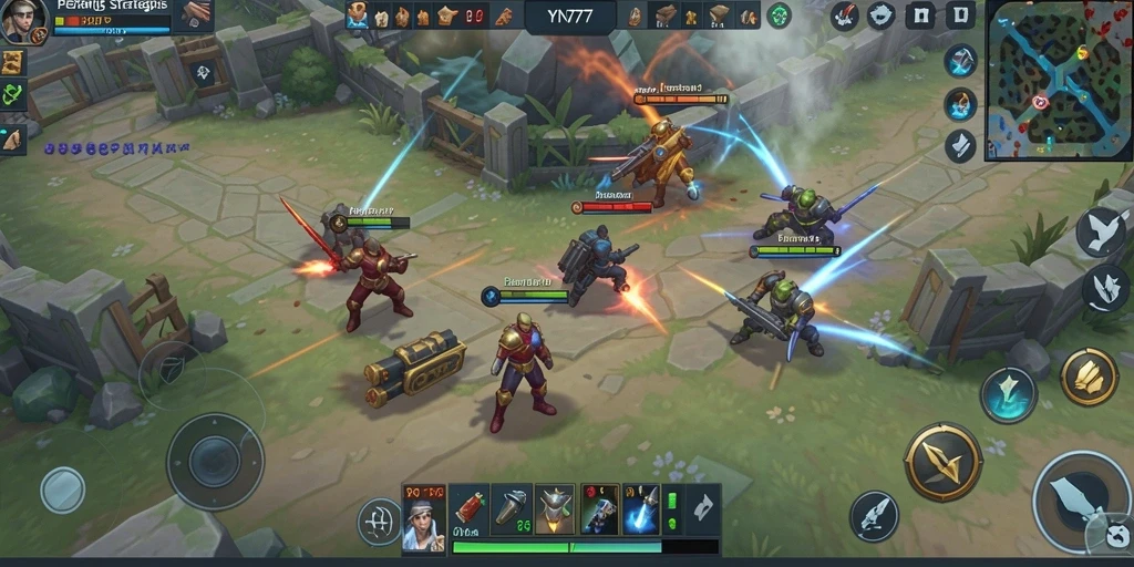 Gameplay mendebarkan dalam game TPS YN777.